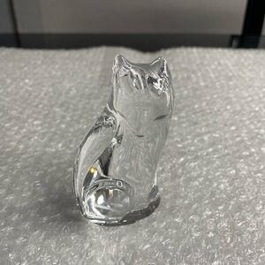 Val St. Lambert Crystal Fox Figurine Signed By De Sousa